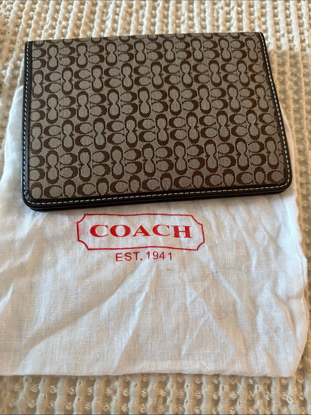 Coach compact leather